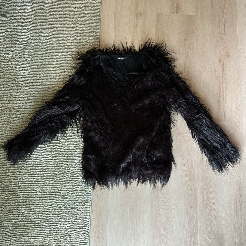Ladakh x Urban Outfitters Faux Fur Black Jacket